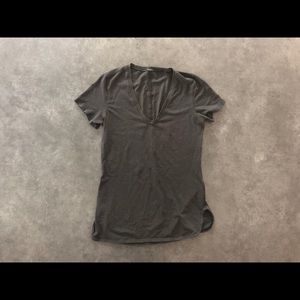 Lulu - Black v neck workout t shirt
